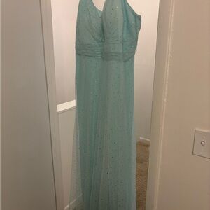 Elegant Light Blue Sleeveless Gown